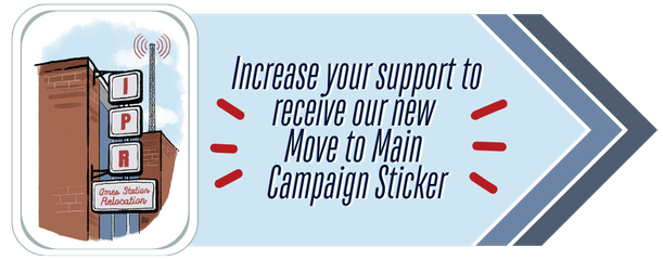 Increase your support to receive our new  Move to Main Campaign Sticker