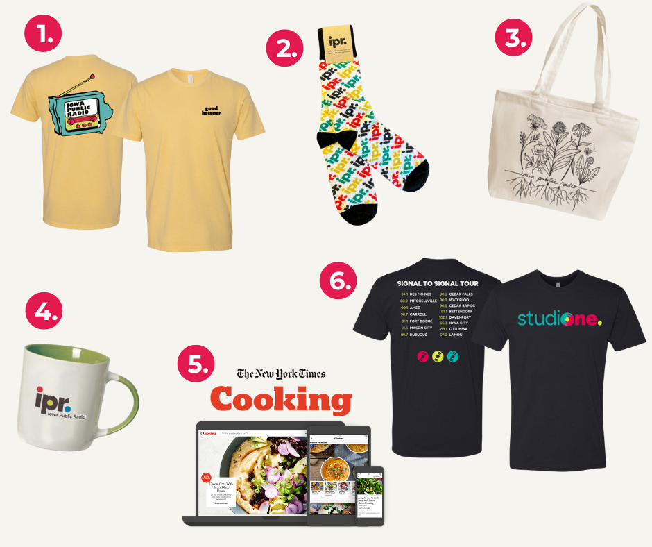 Images of the available thank you gifts.